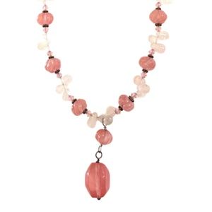 Sparkling Sterling Silver Quartz & Crystal Necklace